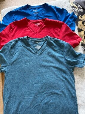 Express Men's Tee Trio in Blue, Red, and Teal